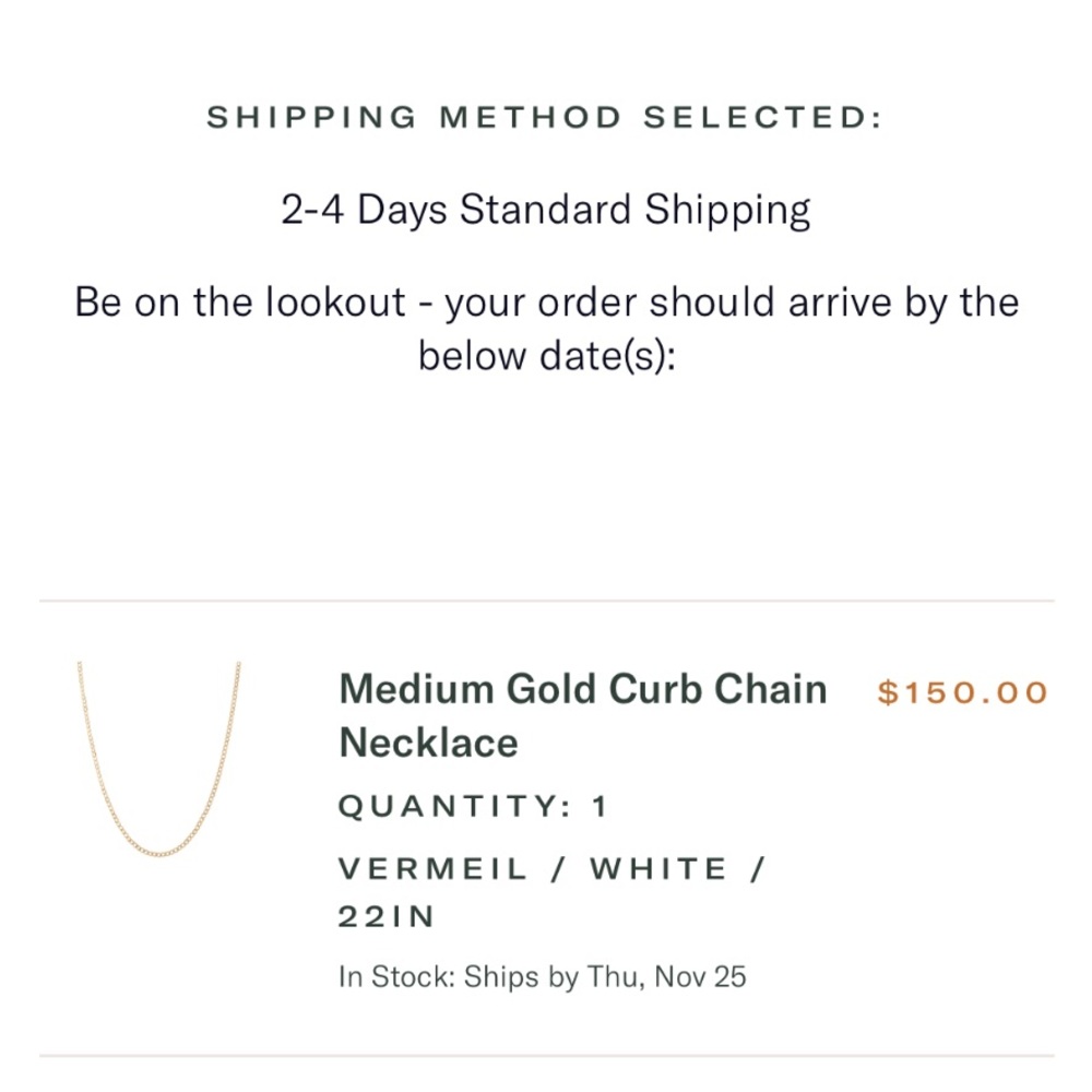Aurate - Medium 18K Vermeil White Gold Curb Chain Necklace 22”